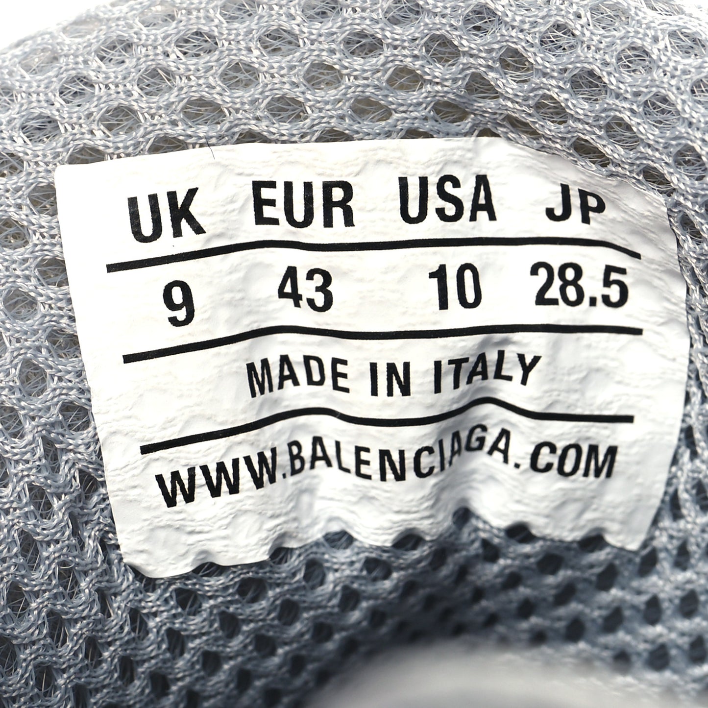 Fabric Mesh Mens Phantom Sneakers 43 Grey White