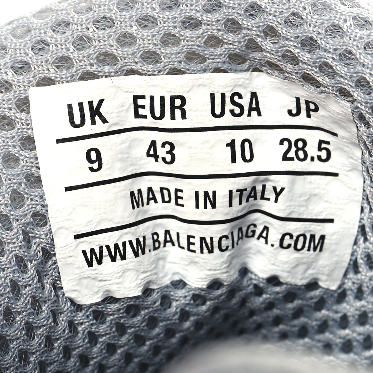 Balenciaga Fabric Mesh Mens Phantom Sneakers 43 Grey White 6 of 8