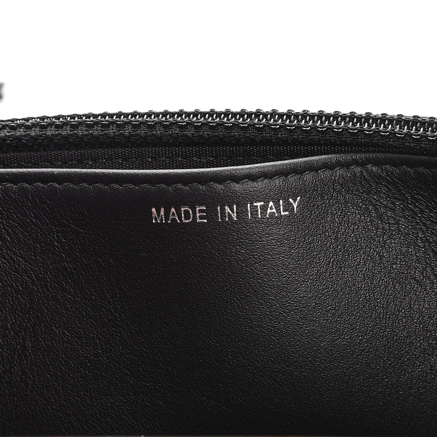 Calfskin Painted Chevron Embossed Boy Wallet On Chain WOC Black