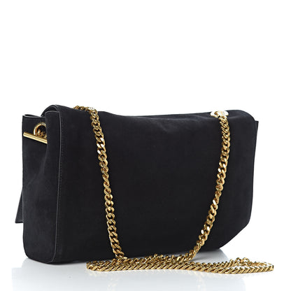 Saint Laurent Smooth Calfskin Suede Medium Reversible Monogram Kate Satchel Black 5 of 15
