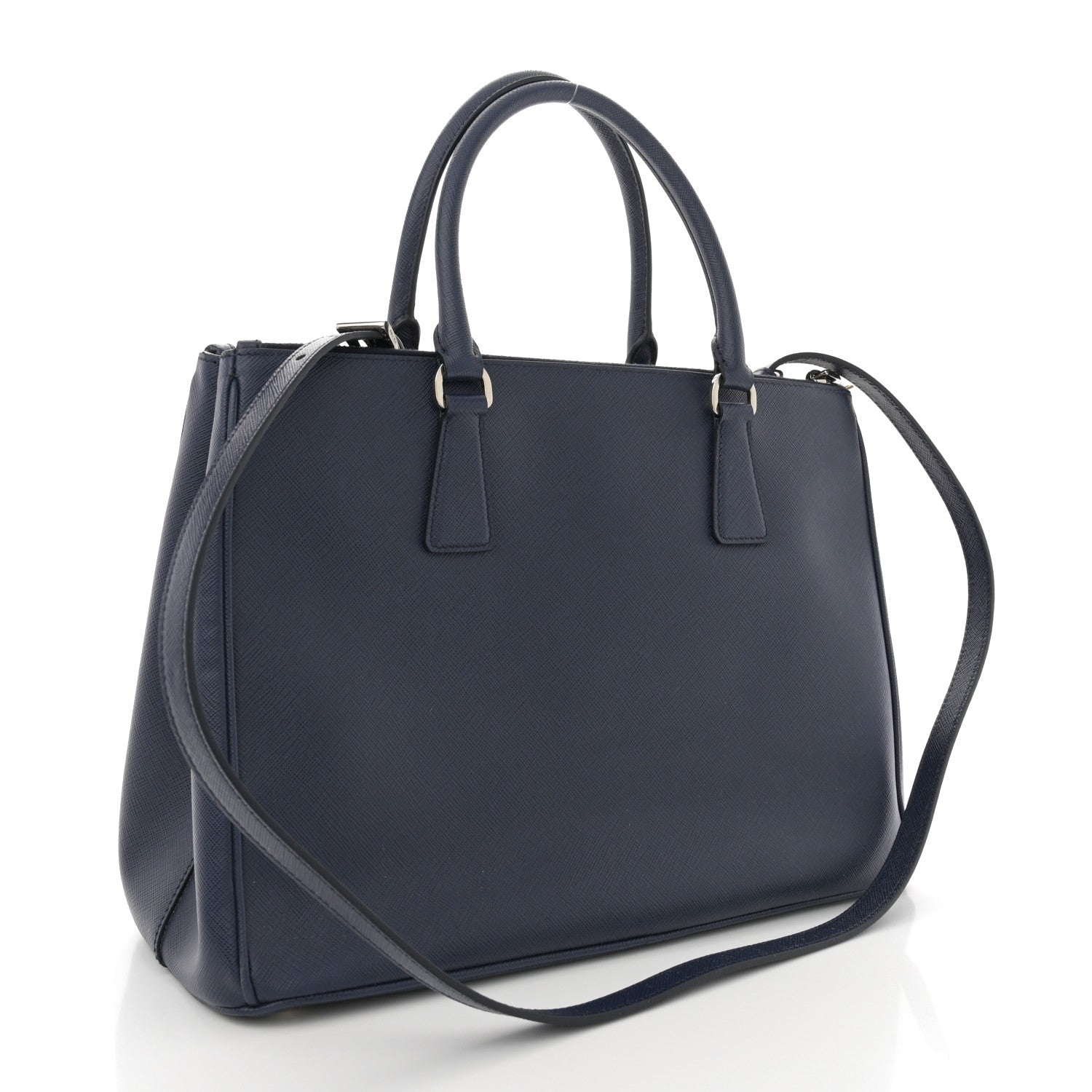Prada Saffiano Lux Large Galleria Double Zip Tote Baltico 3 of 12