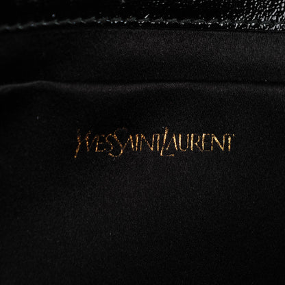 Saint Laurent Textured Patent Monogram Large Belle De Jour Clutch Black 6 of 7