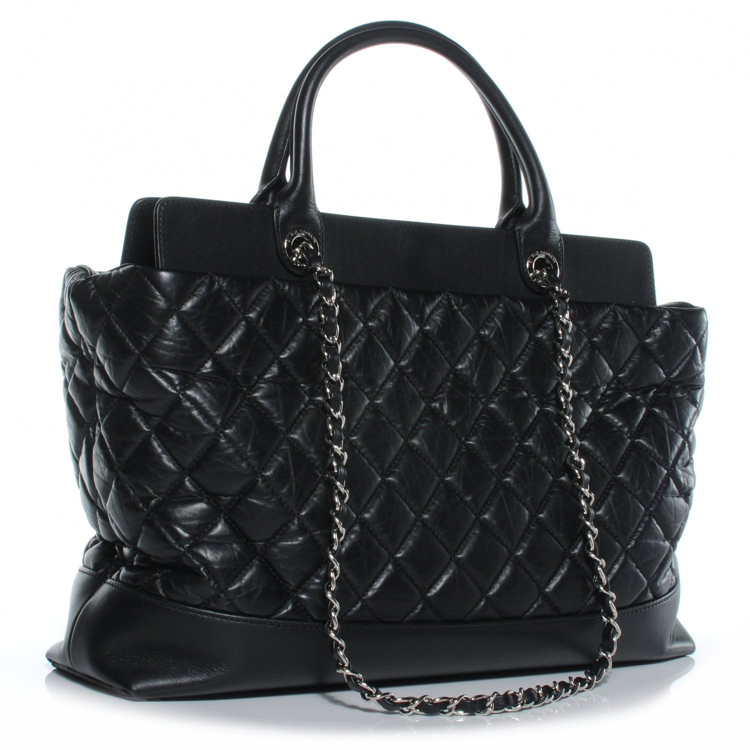 Chanel Aged Calfskin Be CC Tote Black 3 of 7
