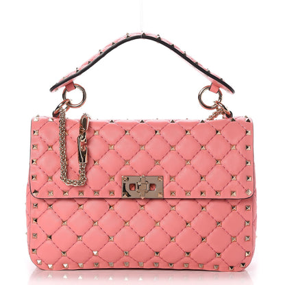 Valentino Garavani Nappa Medium Rockstud Spike Shoulder Bag Paradise Rose 1 of 7