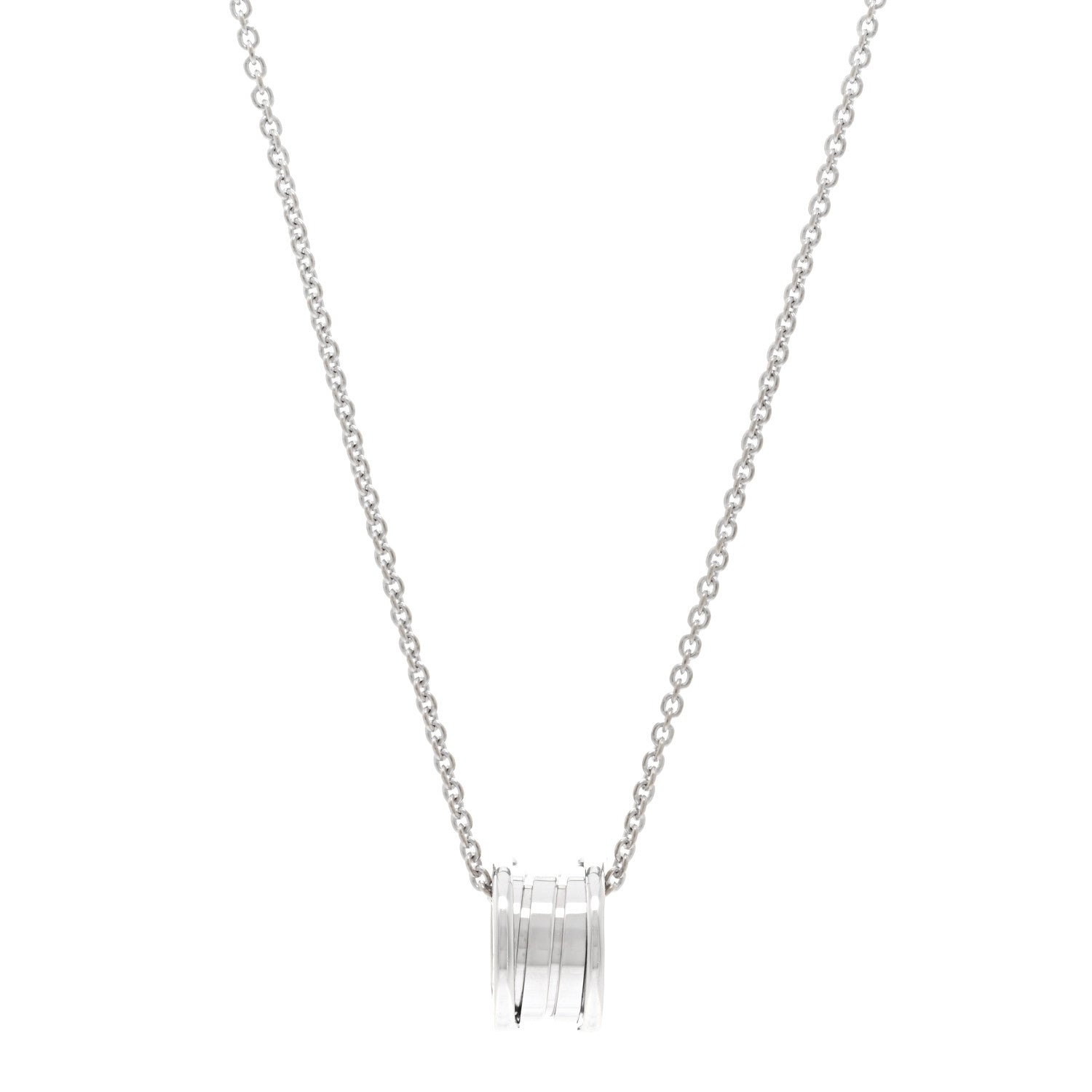 Bulgari 18K White Gold B.Zero1 Pendant Necklace 1 of 4