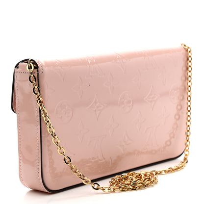 Louis Vuitton Vernis Felicie Chain Wallet Rose Ballerine 4 of 11