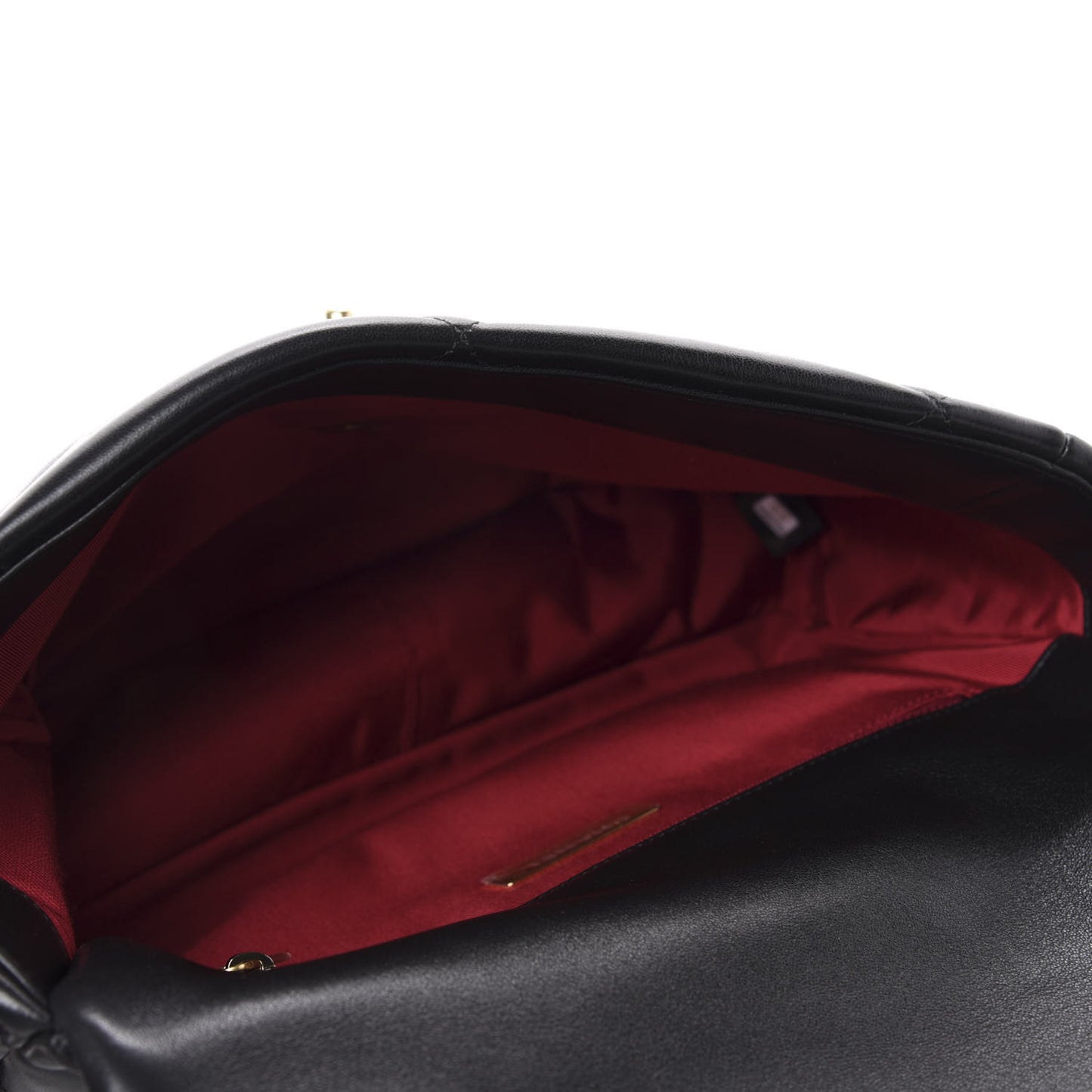 Lambskin Quilted Large 19 Flap Black