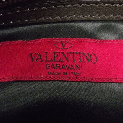 Valentino Garavani Nappa Leather Crystal Rose Glam Tote Gray 9 of 13