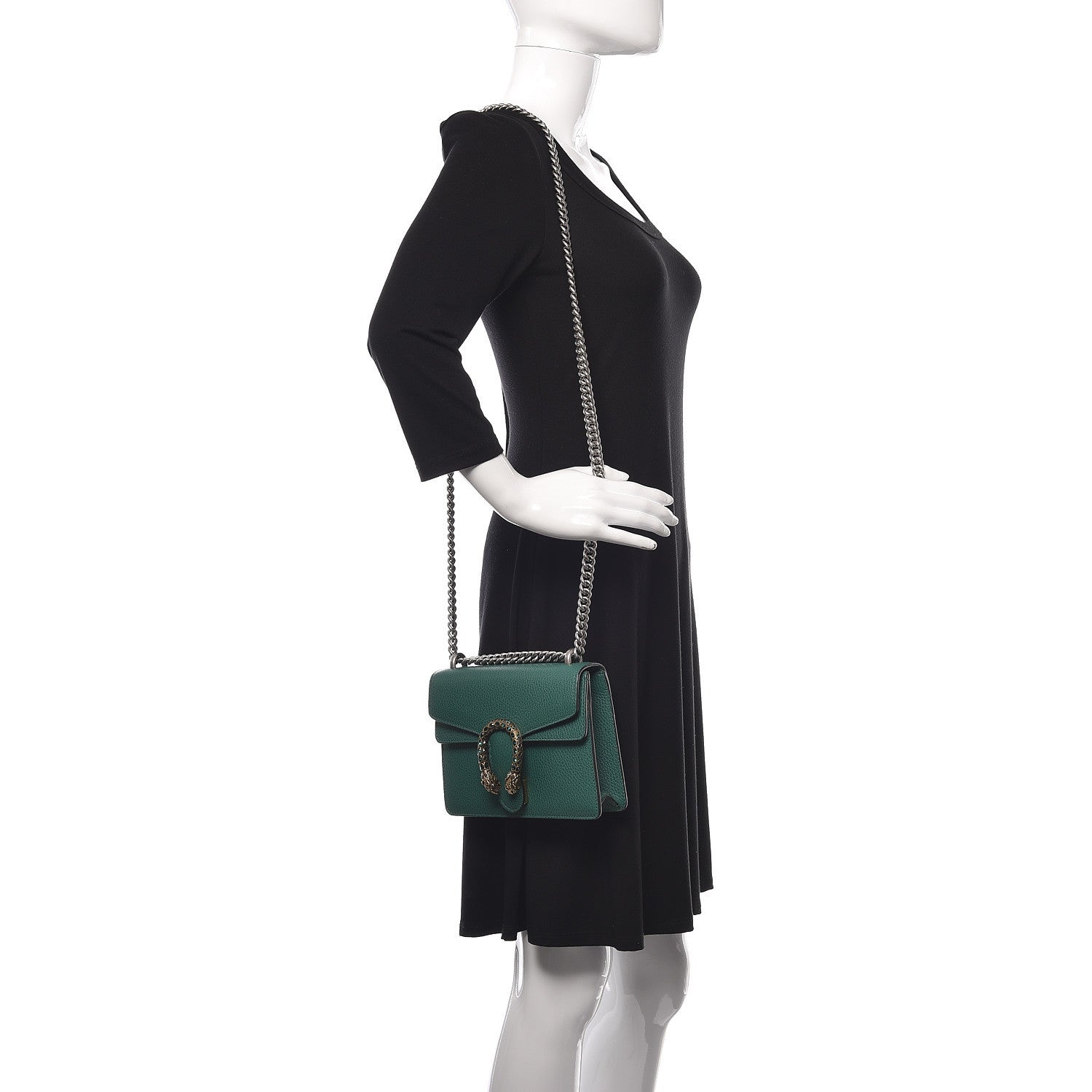 Gucci Calfskin Mini Dionysus Shoulder Bag Emerald 2 of 12