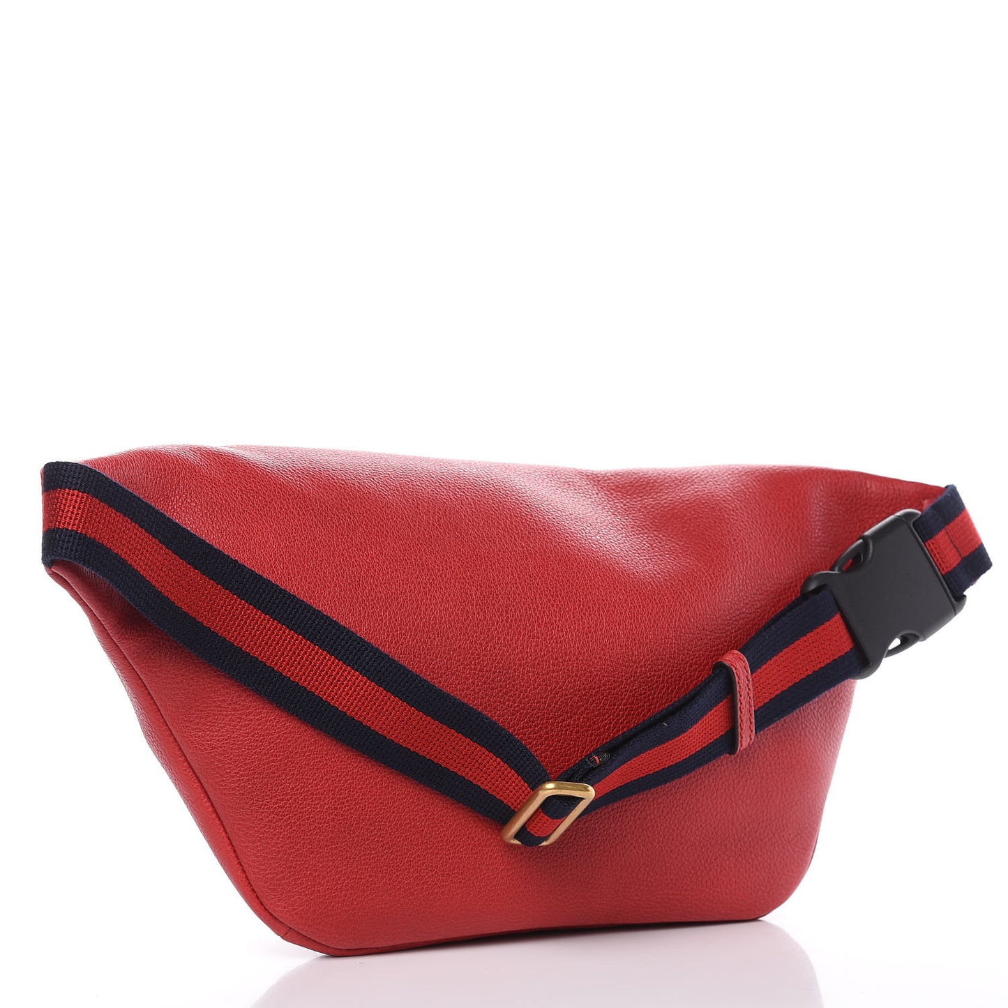 Grained Calfskin Logo Belt Bag Hibiscus Red