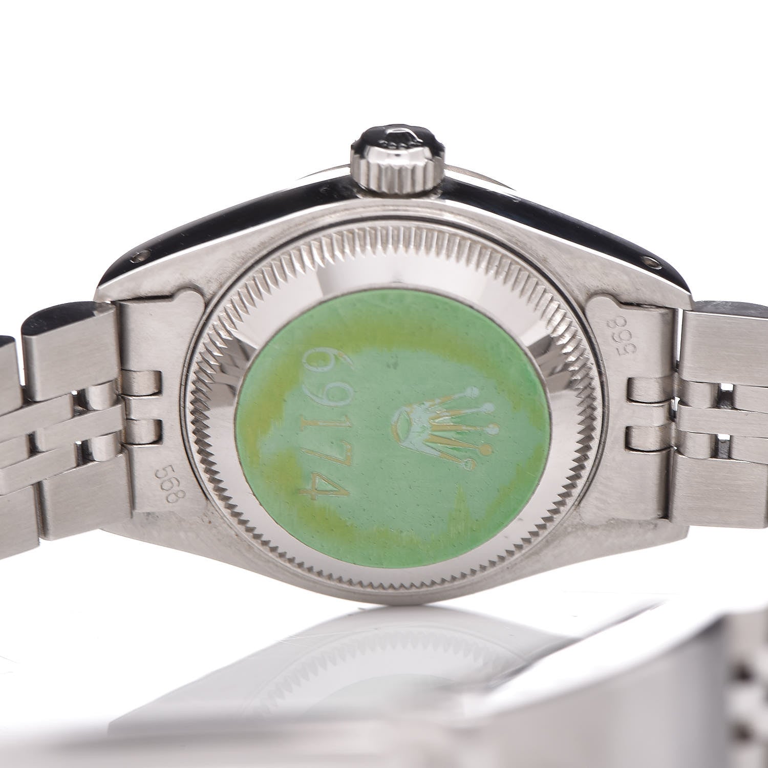 Rolex Stainless Steel 18K White Gold 26mm Oyster Perpetual Datejust Watch Silver 69174 5 of 8