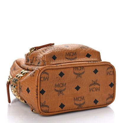 MCM Visetos Side Stud X-Mini Stark Backpack Cognac 4 of 8