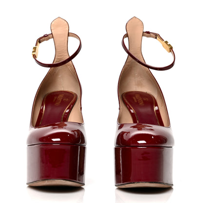 Valentino Garavani Patent Tan-Go 50/120mm Platform Pumps 38.5 Cerise 2 of 8
