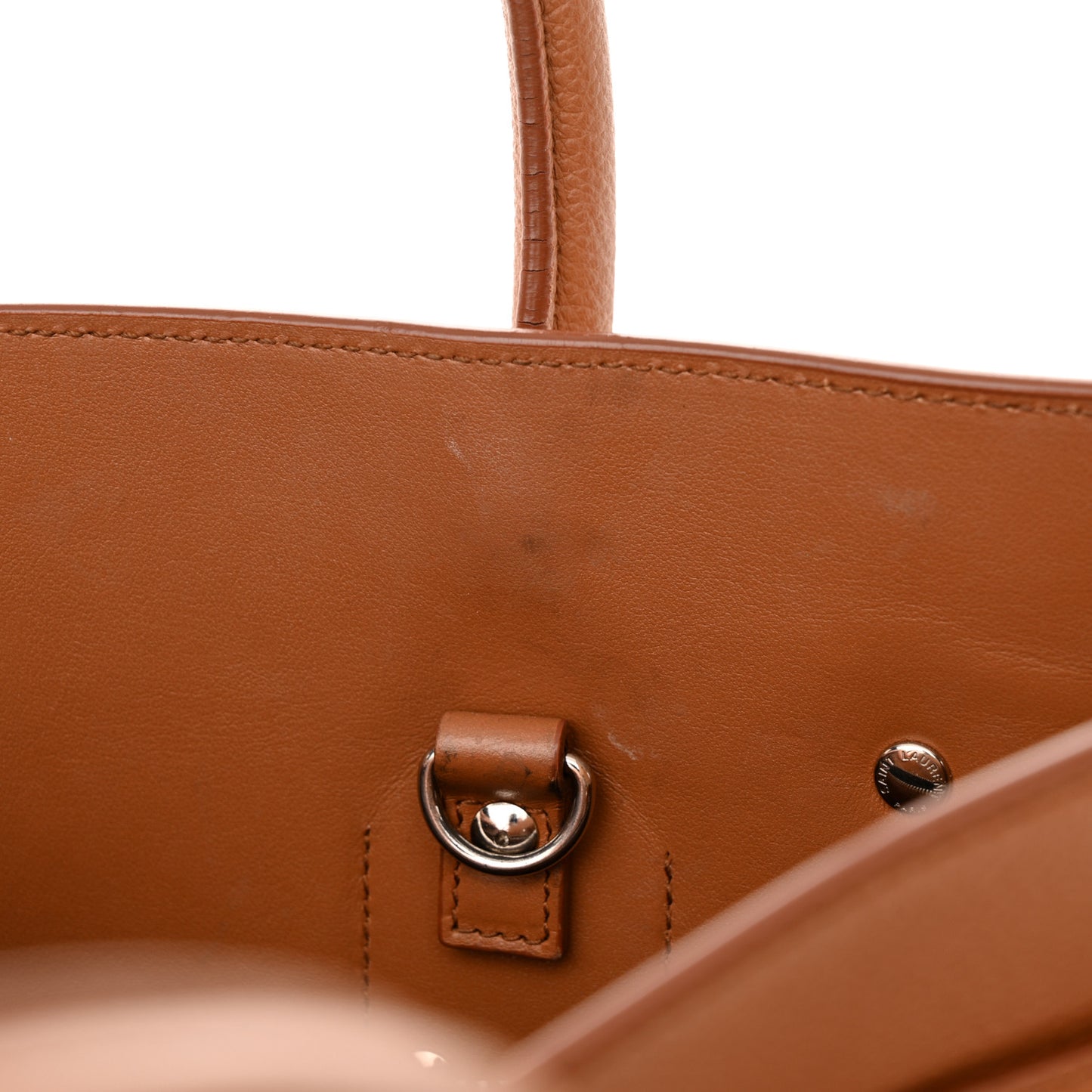 Grained Calfskin Small Sac De Jour Saddle Brown