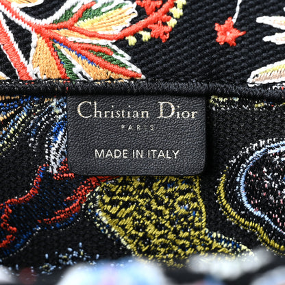 Christian Dior Canvas Zodiac Fantastico Embroidered Medium Book Tote Black Multicolor 6 of 9