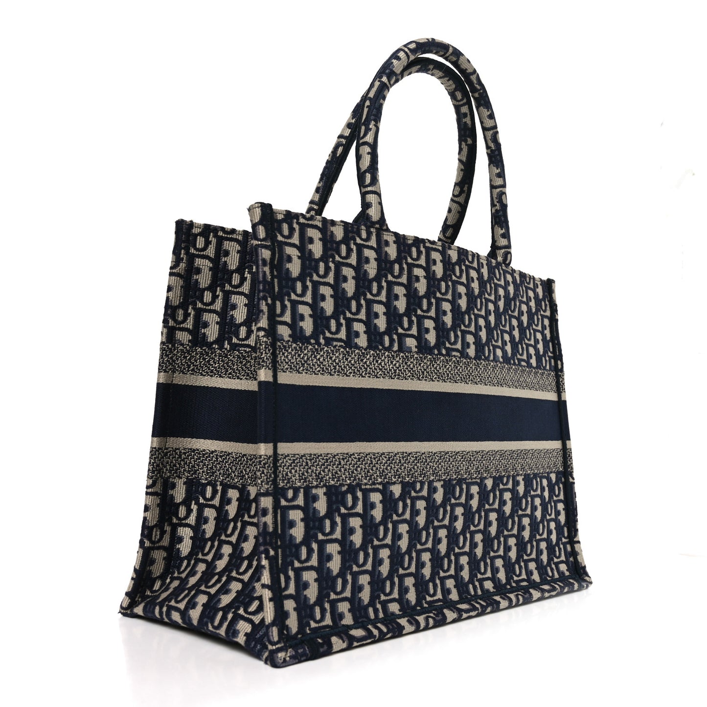 Oblique Medium Book Tote Blue Multicolor