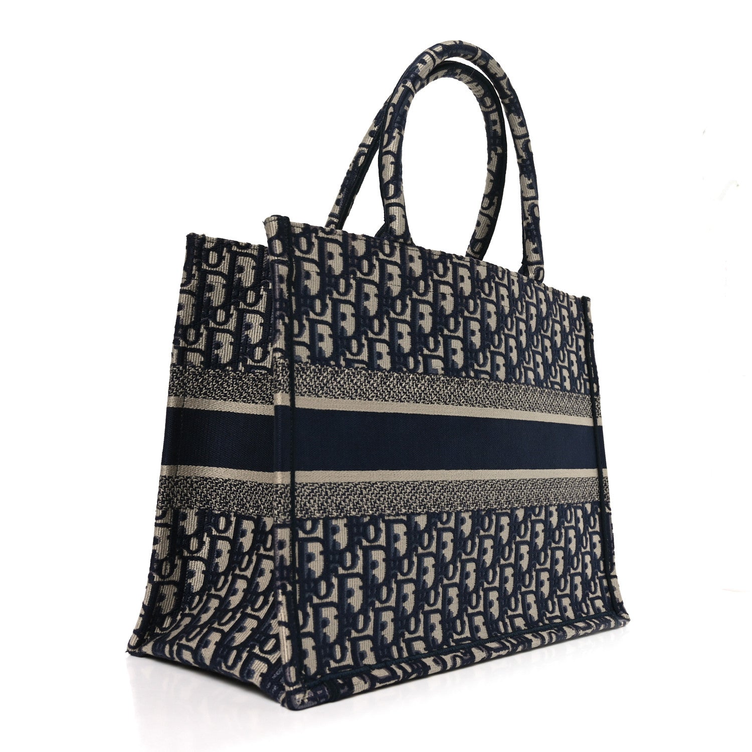 Christian Dior Oblique Medium Book Tote Blue Multicolor 3 of 10
