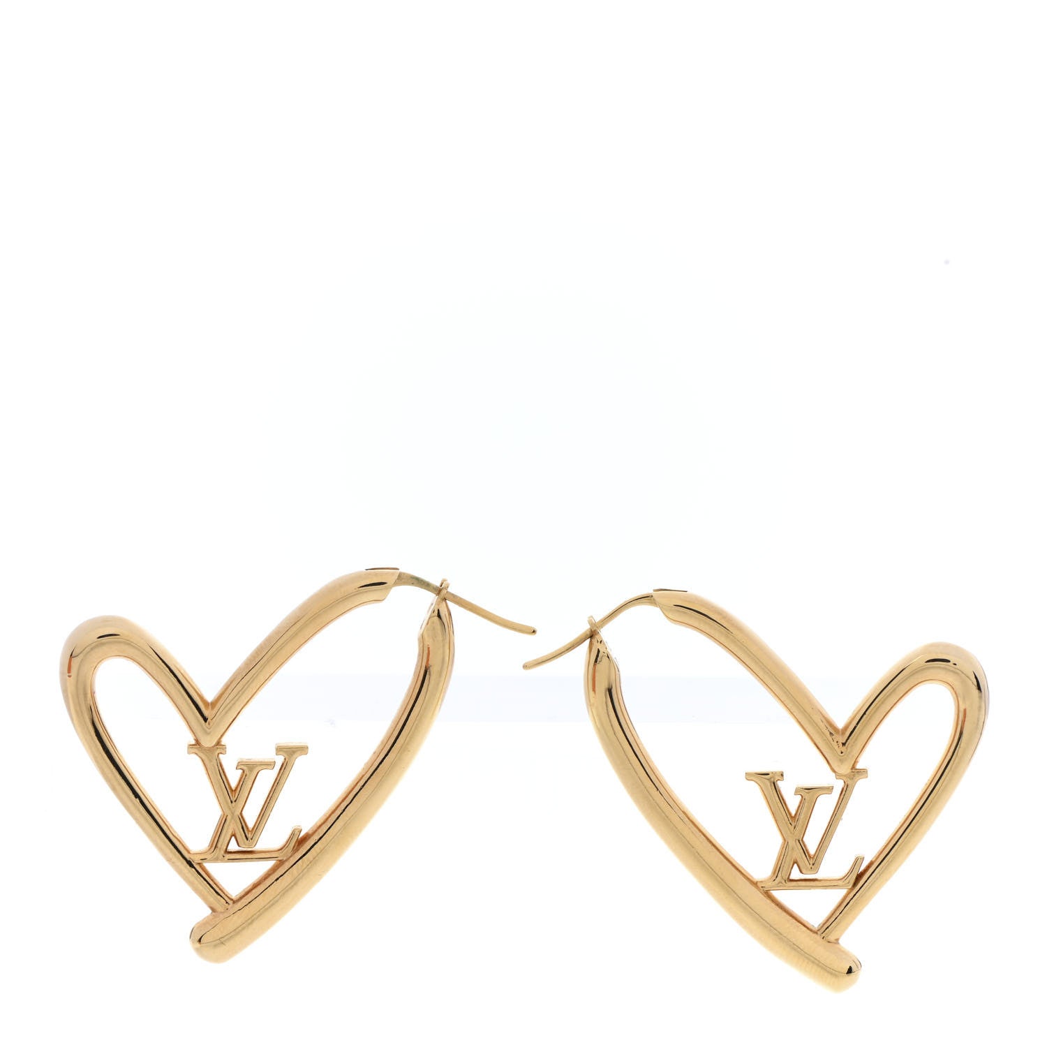 Louis Vuitton Metal Fall In Love Hoop Earrings GM Gold 1 of 6