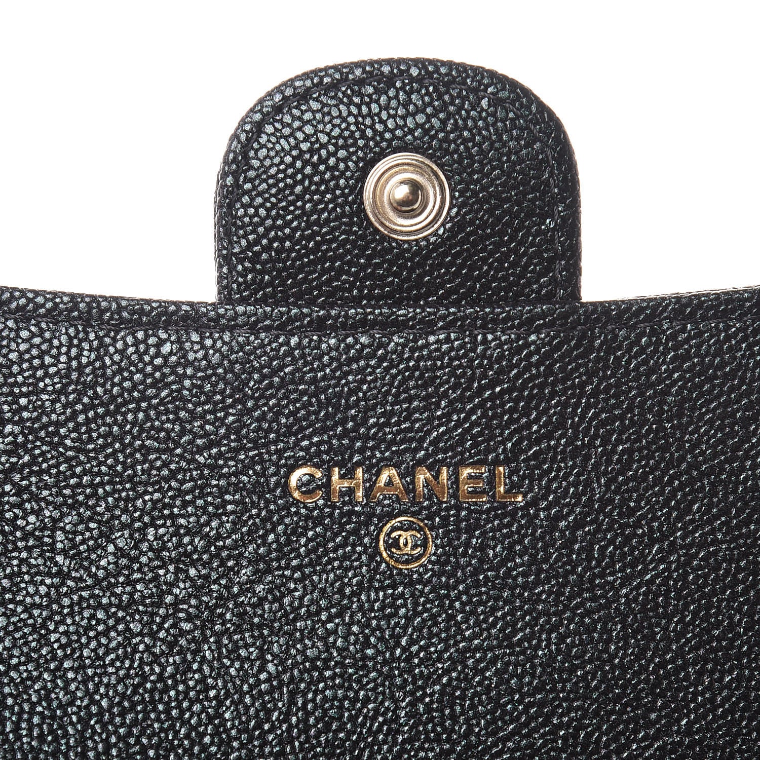 Chanel Iridescent Caviar Quilted Medium Flap Wallet Black 6 of 10