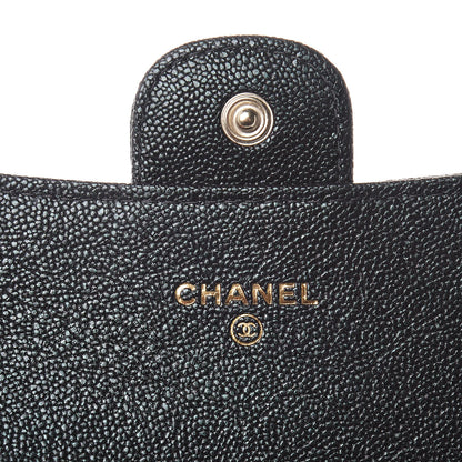 Chanel Iridescent Caviar Quilted Medium Flap Wallet Black 6 of 10