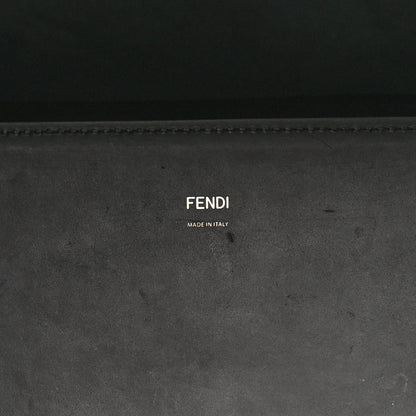 Fendi Vitello King Plexiglass Elaphe Python Print Logo Medium Fendi Sunshine Shopper Tote Dark Asphalt 6 of 9