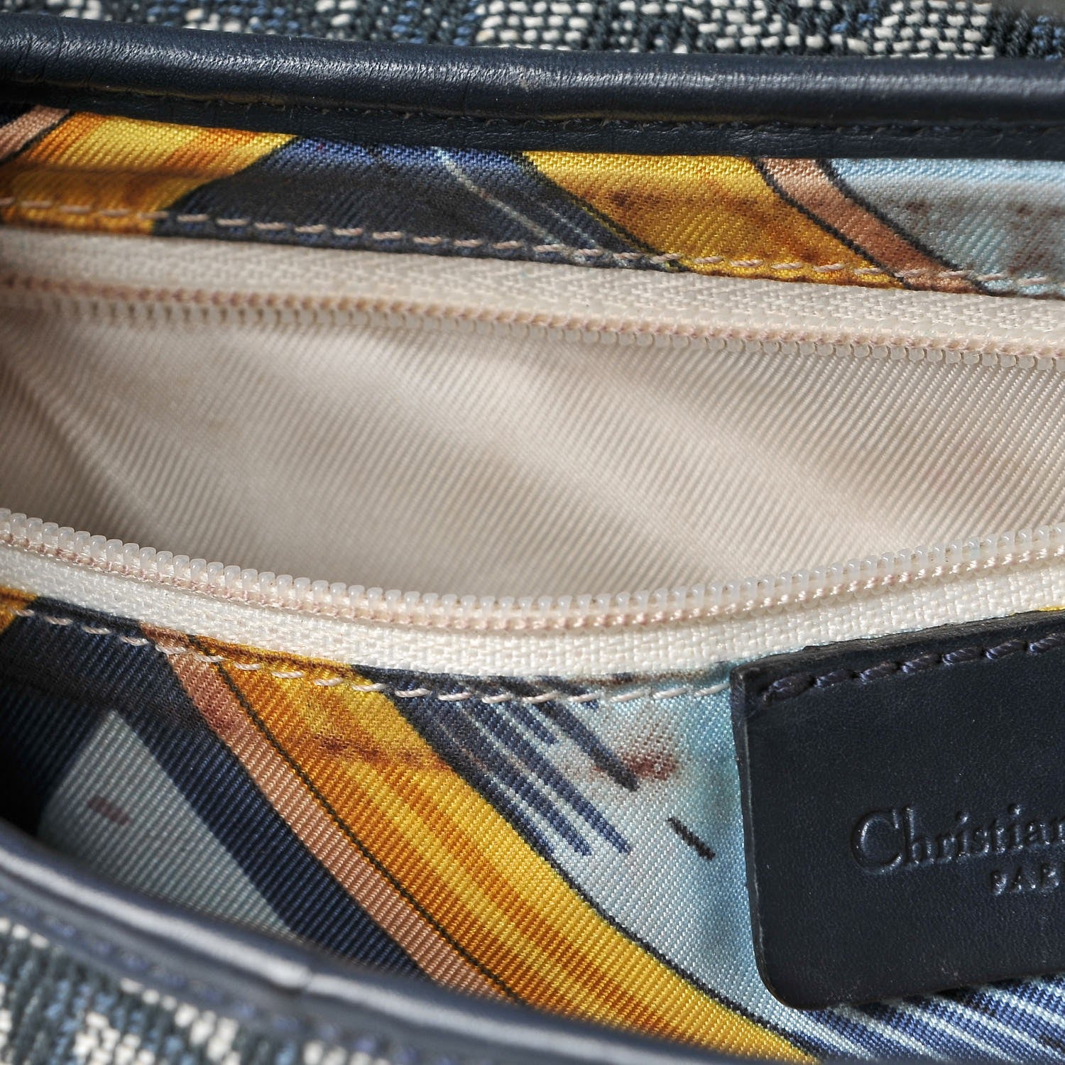 Christian Dior Monogram Saddle Bag Blue 6 of 8