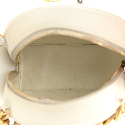 Chanel Goatskin Quilted Chanel 19 Round Clutch With Chain White 5 of 11