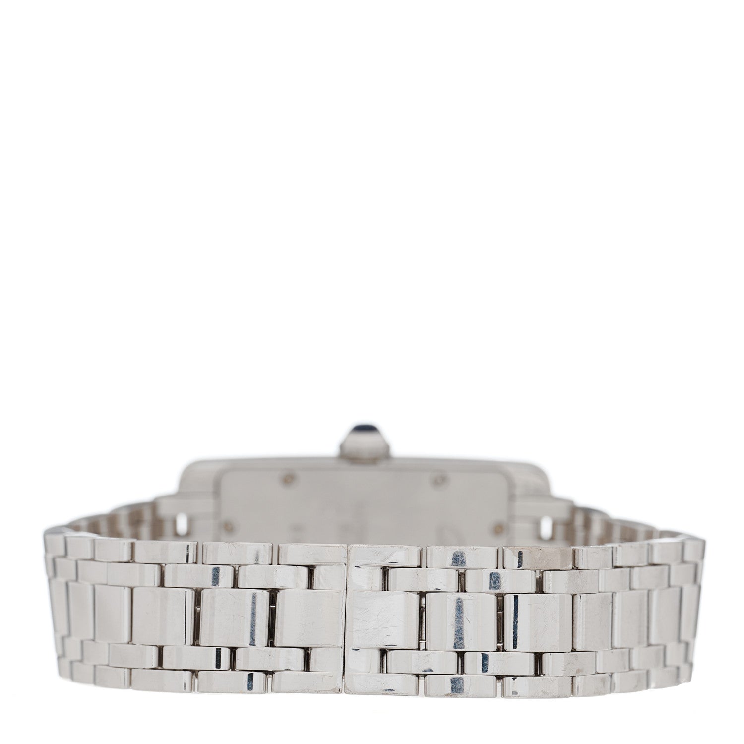 Cartier 18K White Gold 19mm Tank Americaine Quartz Watch Black 3 of 4