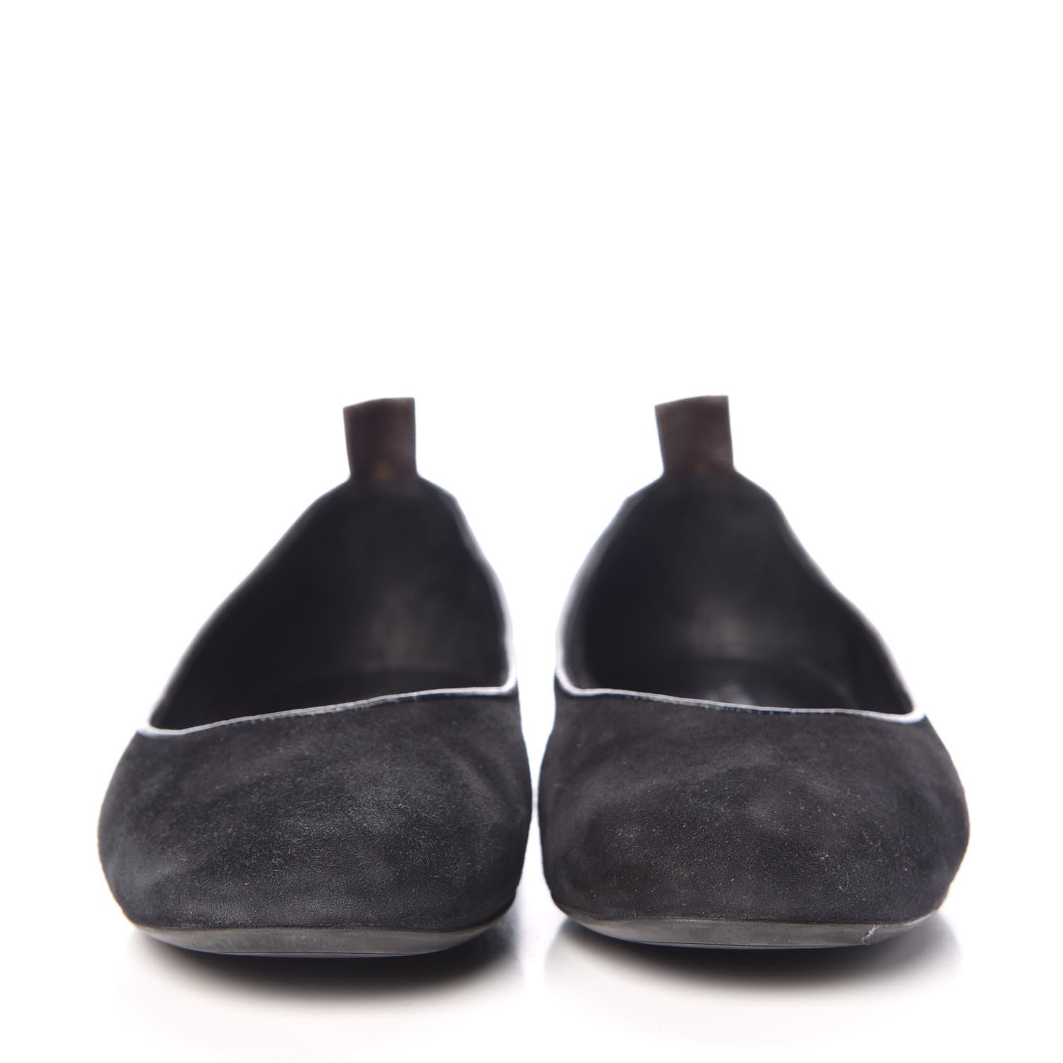 Louis Vuitton Suede Monogram Uniformes Ballet Flats 37.5 Black 2 of 12