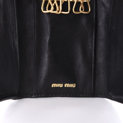 Miu Miu Nappa Matelasse 6 Key Holder Black 8 of 9