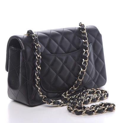 Chanel Lambskin Quilted Mini Rectangular Flap Black 3 of 14