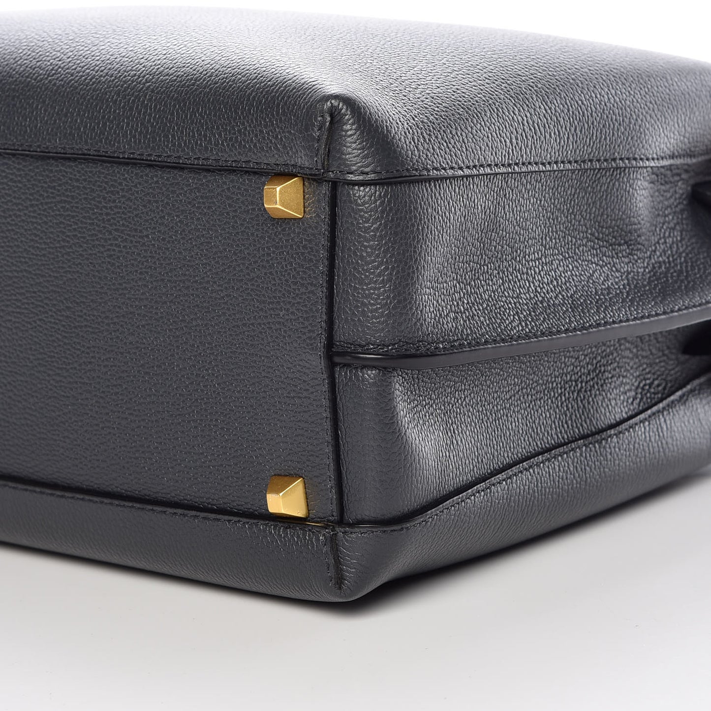Grained Calfskin Large Milla Tote Phantom Grey