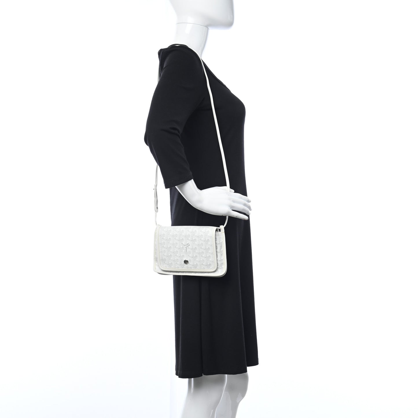 Goyardine Plumet Wallet Clutch White