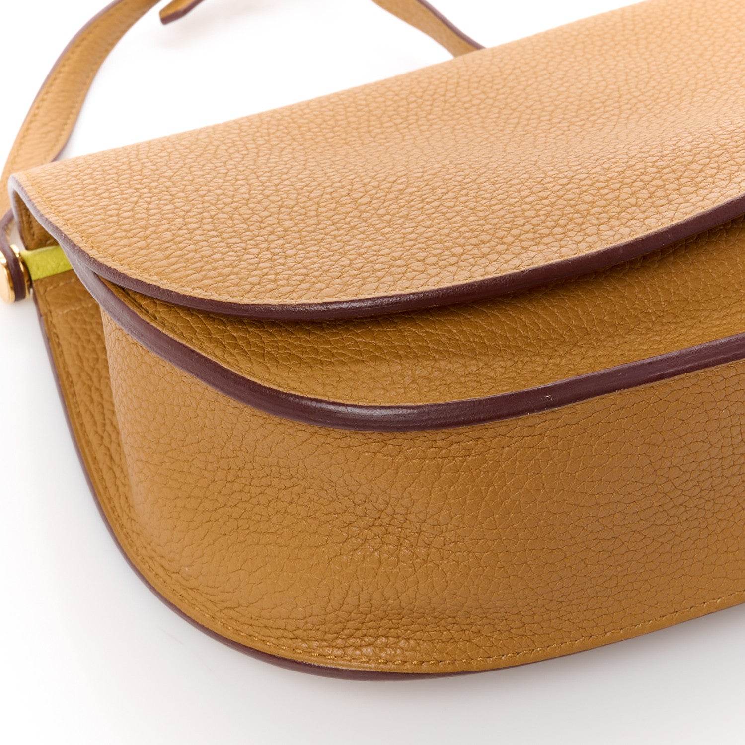 Hermes Taurillon Clemence Chevre Mysore Saut 25 Sesame Craie Lime 15 of 15