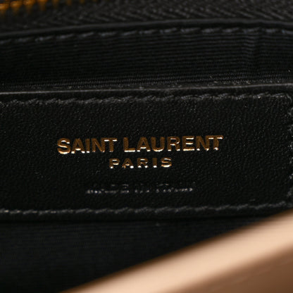 Saint Laurent Calfskin Y Quilted Monogram Toy Loulou Crossbody Bag Dark Beige 7 of 12