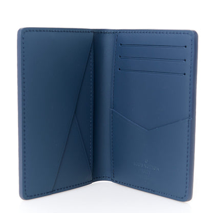 Louis Vuitton Grained Calfskin Aerogram Pocket Organizer Marine 4 of 5