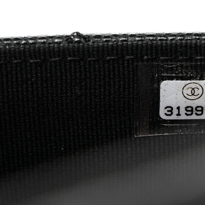Chanel Caviar Quilted Crystal CC Large Gusset Flap Wallet Black 8 of 9