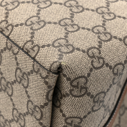 Gucci GG Supreme Monogram Emblem Large Tote Bag Beige Dark Brown 11 of 11