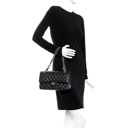 Chanel Caviar Quilted Medium Double Flap Black 3 of 9
