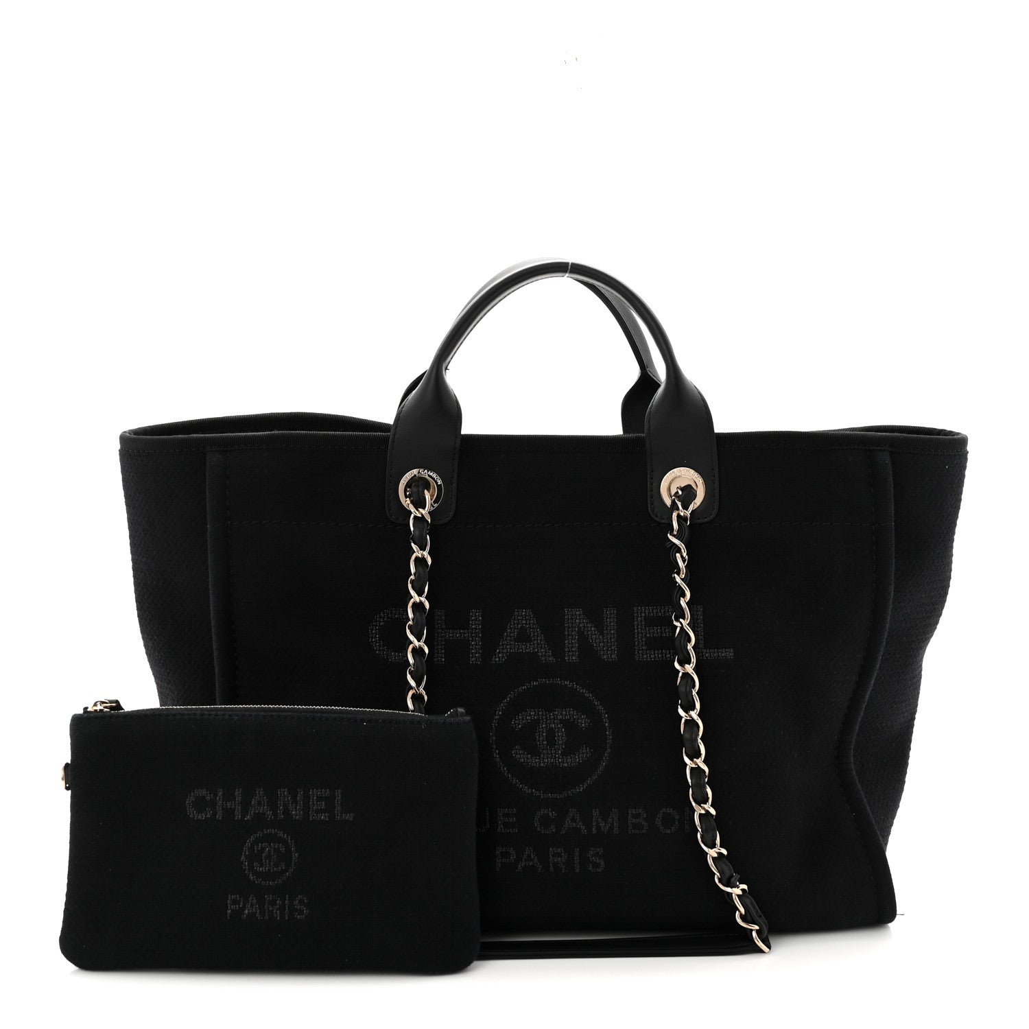 Chanel Mixed Fibers Medium Deauville Tote Black 3 of 12