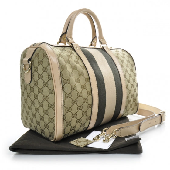 Monogram Vintage Web Medium Boston Pink