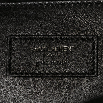 Saint Laurent Grain De Poudre Medium West Hollywood Monogram Fold-Over Black 6 of 9