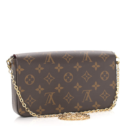 Louis Vuitton Monogram Pochette Felicie Chain Wallet Fuchsia 4 of 10