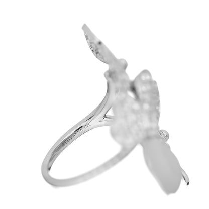 Tiffany Platinum Diamond Paper Flowers Cluster Ring 52 6 5 of 6