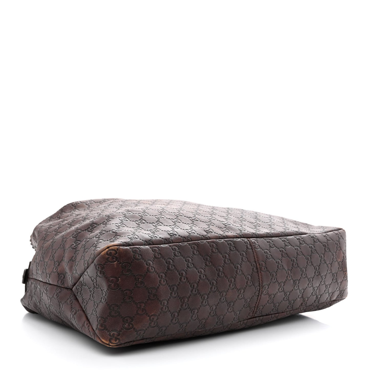 Guccissima Large Horsebit Chain Hobo Chocolate