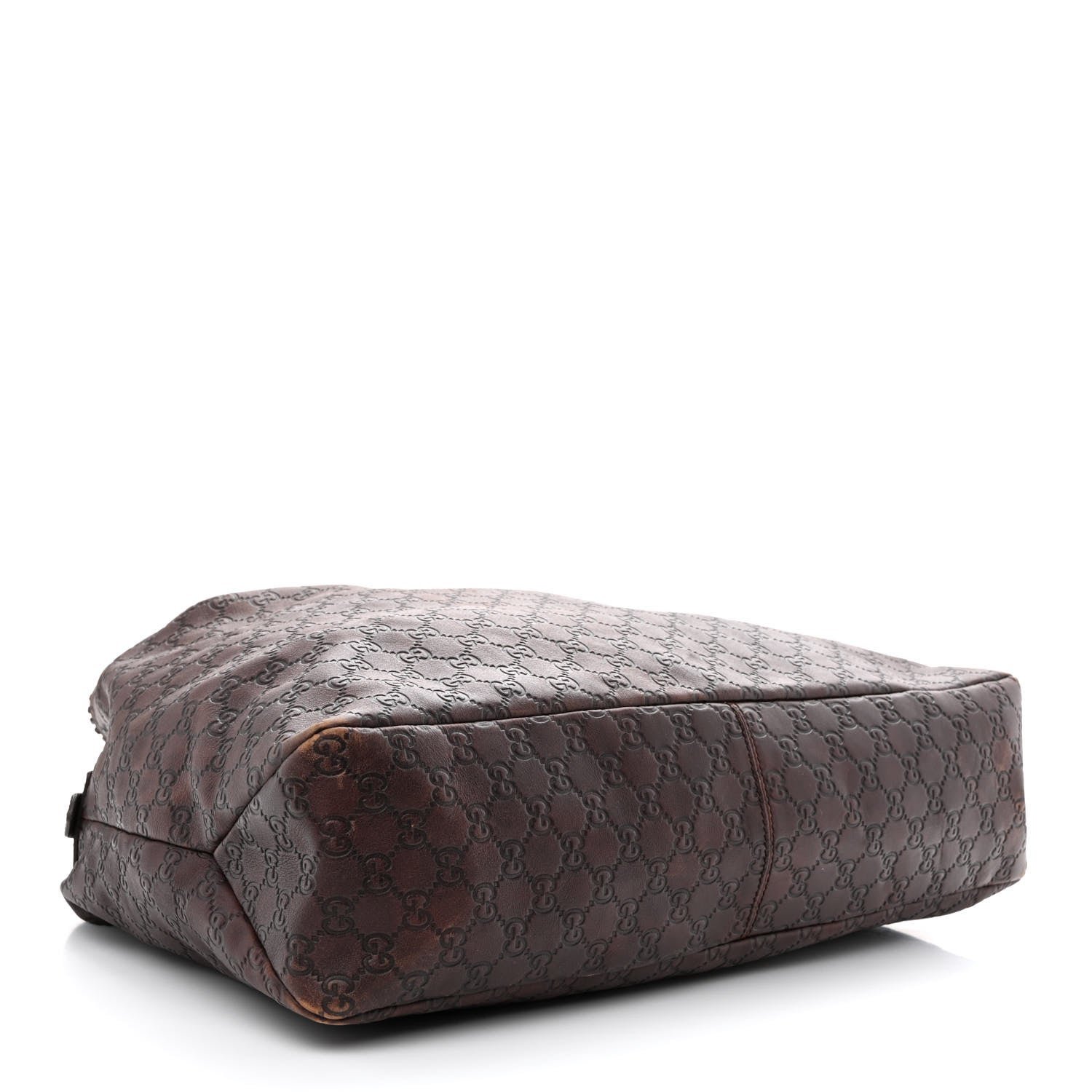 Gucci Guccissima Large Horsebit Chain Hobo Chocolate 4 of 11