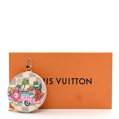 Louis Vuitton Damier Azur 2021 Christmas Animation Hollywood Bag Charm Fuchsia 7 of 7