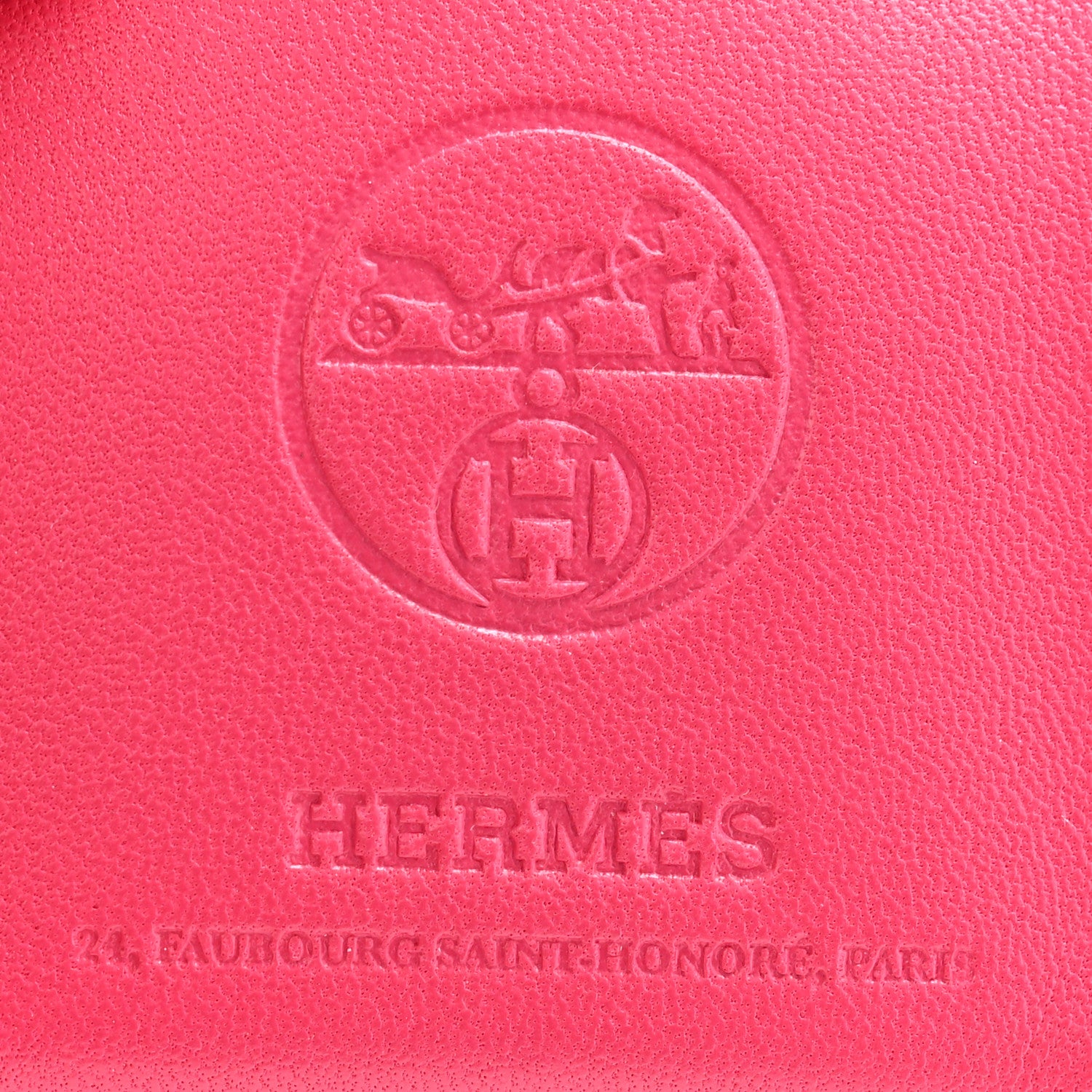 Hermes Milo Lambskin Swift Shopping Bag Charm Rose Mexico 3 of 5