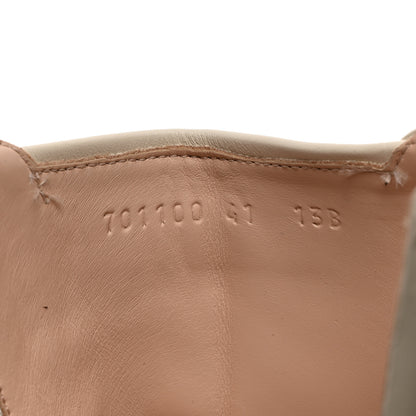 Gucci Kensington Calfskin Nappa GG Supreme Monogram Womens Double Buckle Ankle Boots 41 Mystic White Beige 6 of 9