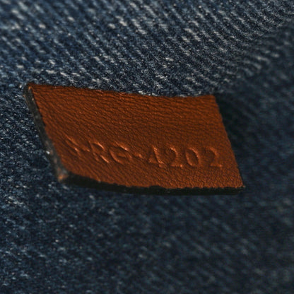 Celine Denim Calfskin Logo Bucket 16 Bag Blue 8 of 15